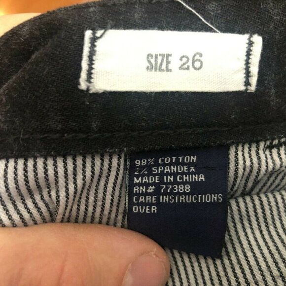 Madewell Skinny Skinny Ankle Black Wash Jeans 26 Mid-Rise - Picture 4 of 6